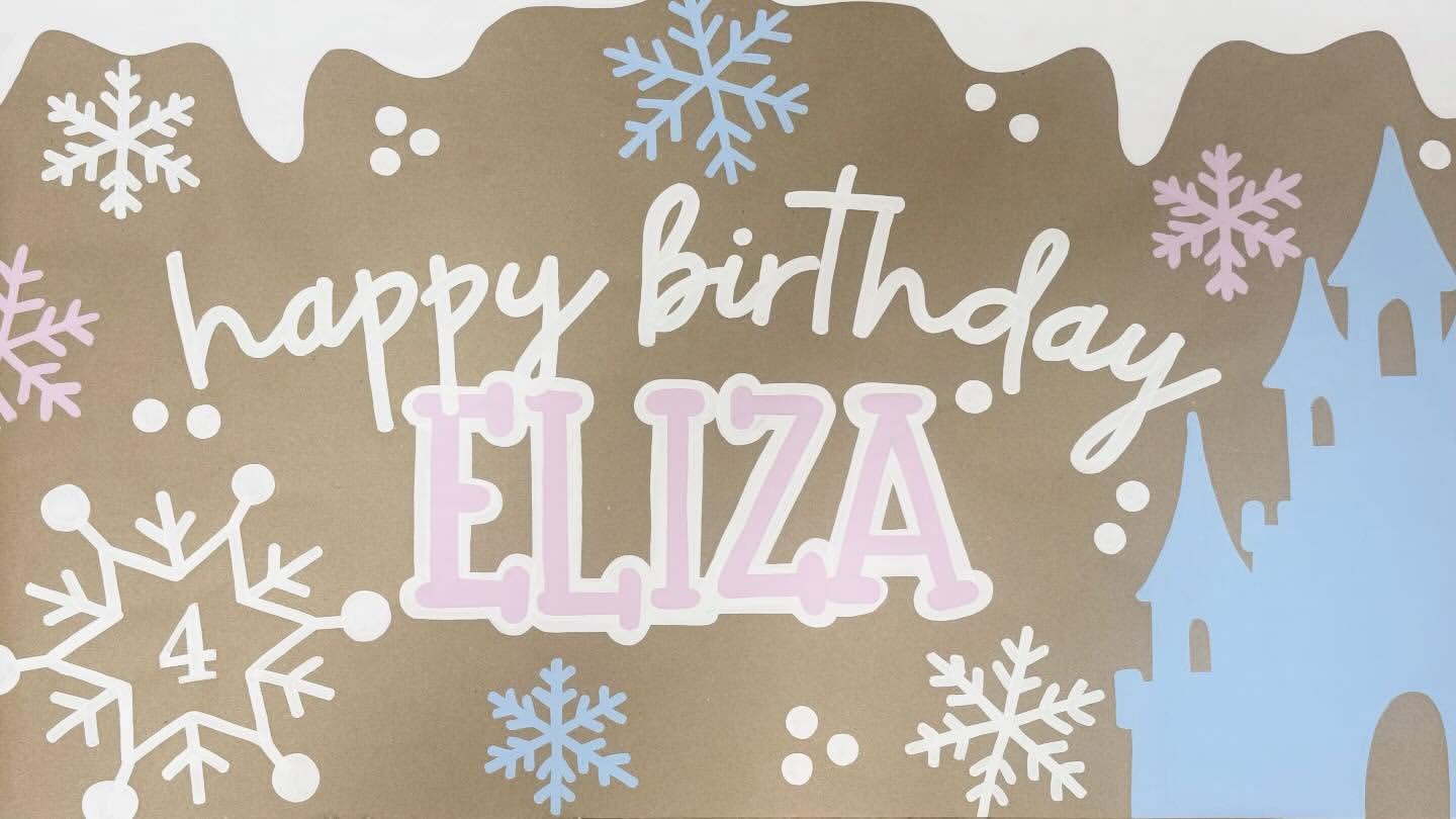 Hand-painted banner by Grits & Grace